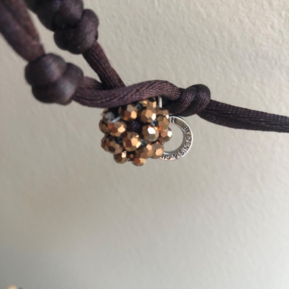 Beaded & Silk Woven Cord Necklace by Rush Denis & Charles - Picture 5 of 11